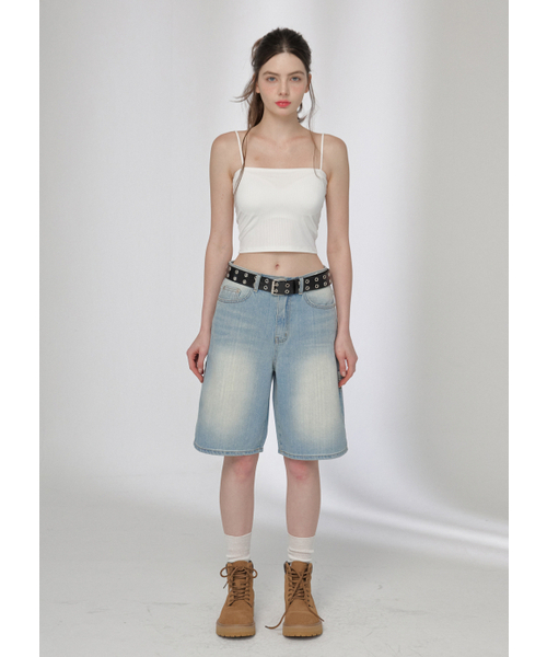 BUTTON UP（ボタンアップ）の「シグニチャーカーペンターバミューダデニムパンツ（デニムパンツ・レディース・その他・SMALL/MEDIUM）」の2枚目の写真