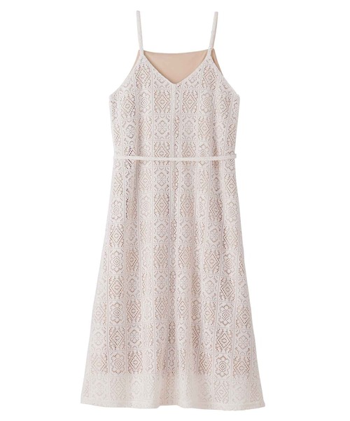 GeeRA（ジーラ）の「春夏のおでかけに♪前後２ＷＡＹパネルレースキャミワンピース（ワンピース・レディース・アイボリー/ブラック・X-LARGE/LARGE/MEDIUM）」の17枚目の写真