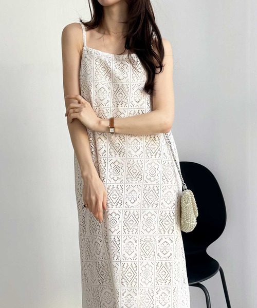 GeeRA（ジーラ）の「春夏のおでかけに♪前後２ＷＡＹパネルレースキャミワンピース（ワンピース・レディース・アイボリー/ブラック・X-LARGE/LARGE/MEDIUM）」の22枚目の写真