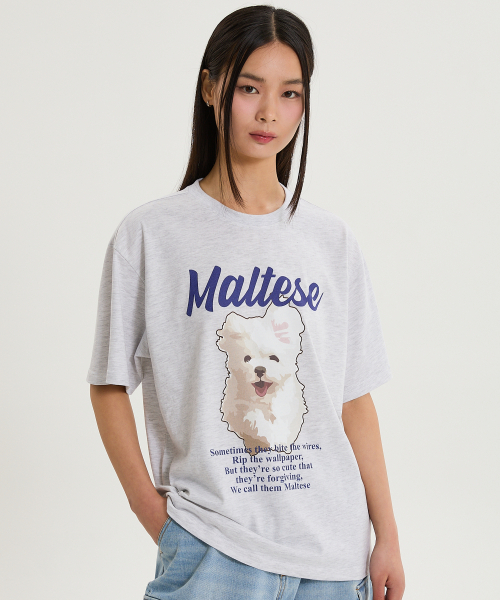 WaiKei(ワイケイ)の「クラウドイラスト 半袖Tシャツ メランジホワイト(Tシャツ/カットソー・レディース・その他・0/1/2)」の6枚目の写真