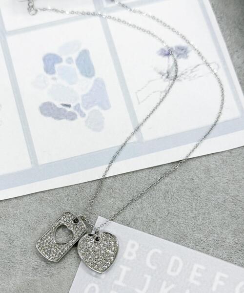 WEGO（ウィゴー）の「WEGO/ラインストーンダイカットネックレス（ネックレス・レディース・その他2/その他1/その他3・FREE）」の2枚目の写真