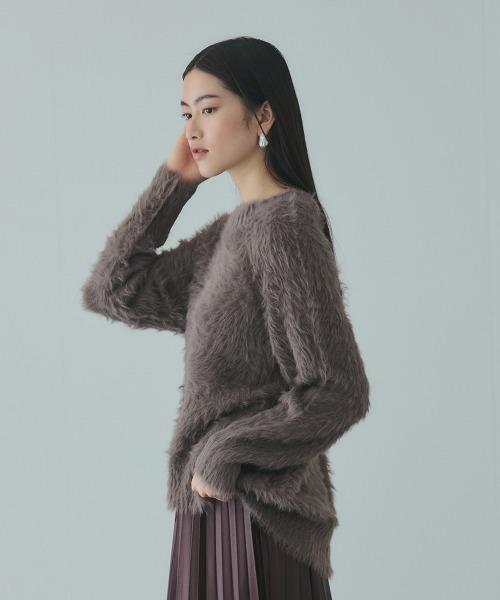 VICKY(ビッキー)の「カーブヘムシャギーニットプルオーバー≪手洗い可能≫(ニット/セーター・レディース・ピンク/ダークグレー/ブラウン/グリーン・M)」の10枚目の写真