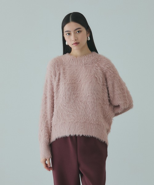 VICKY(ビッキー)の「カーブヘムシャギーニットプルオーバー≪手洗い可能≫(ニット/セーター・レディース・ピンク/ダークグレー/ブラウン/グリーン・M)」の18枚目の写真