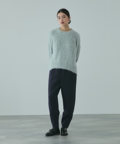 VICKY(ビッキー)の「カーブヘムシャギーニットプルオーバー≪手洗い可能≫(ニット/セーター・レディース・ピンク/ダークグレー/ブラウン/グリーン・M)」の6枚目の写真