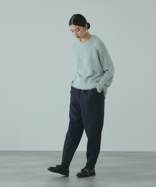 VICKY(ビッキー)の「カーブヘムシャギーニットプルオーバー≪手洗い可能≫(ニット/セーター・レディース・ピンク/ダークグレー/ブラウン/グリーン・M)」の7枚目の写真