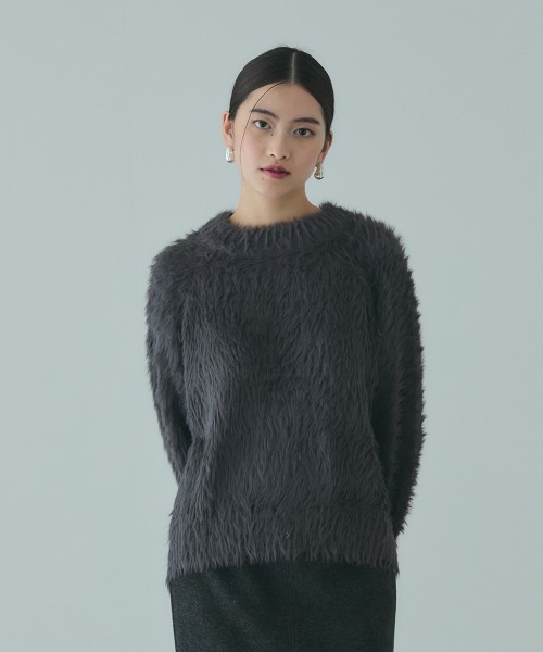 VICKY(ビッキー)の「カーブヘムシャギーニットプルオーバー≪手洗い可能≫(ニット/セーター・レディース・ピンク/ダークグレー/ブラウン/グリーン・M)」の20枚目の写真