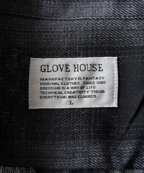 GLOVE HOUSE（グローブハウス）の「GLOVEHOUSE オンブレーチェックオープンカラーシャツ（シャツ/ブラウス・メンズ・ブラック/ブルー/ホワイト・LL/L/M）」の7枚目の写真