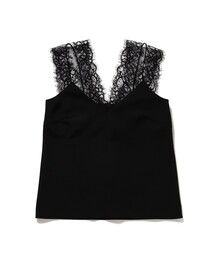EFFE BEAMS（エッフェビームス）の「ROOM NO.8 BLACK / レース サテン キャミソール［手洗い可］（キャミソール）」