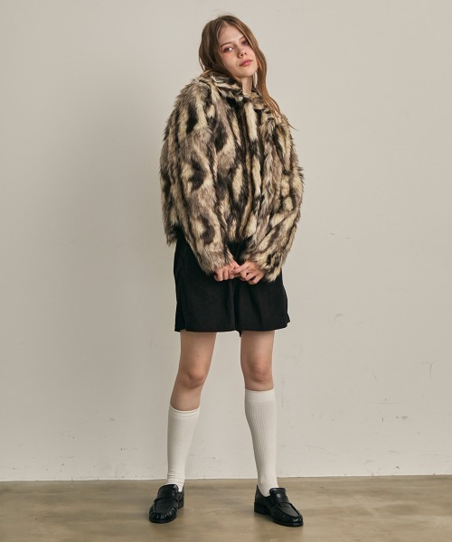 Clum(クルム)の「アニマルストライプエコファーブルゾン(その他アウター・レディース・アニマル・SMALL/MEDIUM)」の12枚目の写真