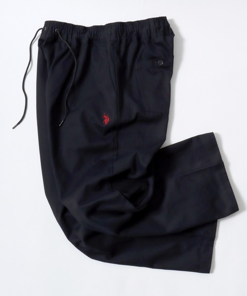 Lazar（ラザル）の「U.S. POLO ASSN./ユーエスポロアッスン コットンヘビーツイル ツータック セミワイド ストレート イージーパンツ/ワークパンツ/レディース メンズ（チノパンツ・メンズ・ベージュ/ブラック/アイボリー・M/L）」の2枚目の写真