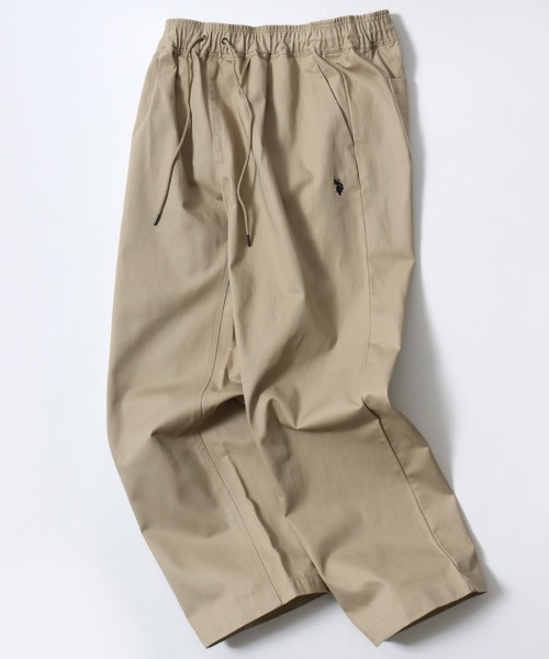 Lazar（ラザル）の「U.S. POLO ASSN./ユーエスポロアッスン コットンヘビーツイル ツータック セミワイド ストレート イージーパンツ/ワークパンツ/レディース メンズ（チノパンツ・メンズ・ベージュ/ブラック/アイボリー・M/L）」の6枚目の写真