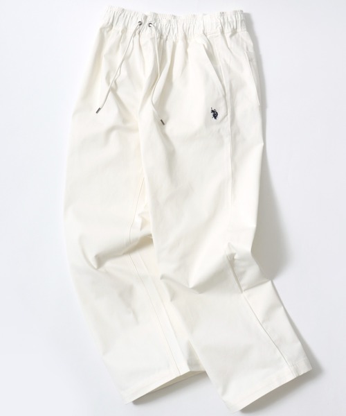 Lazar（ラザル）の「U.S. POLO ASSN./ユーエスポロアッスン コットンヘビーツイル ツータック セミワイド ストレート イージーパンツ/ワークパンツ/レディース メンズ（チノパンツ・メンズ・ベージュ/ブラック/アイボリー・M/L）」の4枚目の写真