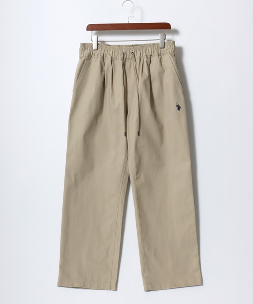 Lazar（ラザル）の「U.S. POLO ASSN./ユーエスポロアッスン コットンヘビーツイル ツータック セミワイド ストレート イージーパンツ/ワークパンツ/レディース メンズ（チノパンツ・メンズ・ベージュ/ブラック/アイボリー・M/L）」の17枚目の写真