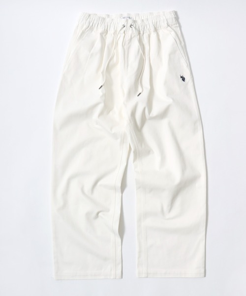 Lazar（ラザル）の「U.S. POLO ASSN./ユーエスポロアッスン コットンヘビーツイル ツータック セミワイド ストレート イージーパンツ/ワークパンツ/レディース メンズ（チノパンツ・メンズ・ベージュ/ブラック/アイボリー・M/L）」の7枚目の写真