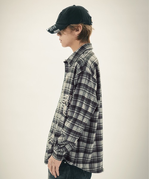 MSG（エムエスジー）の「パールクロスL/Sチェックシャツ（シャツ/ブラウス・メンズ・レッド/ブラック・M/L/XL）」の4枚目の写真
