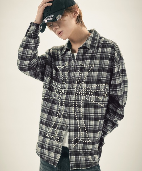 MSG（エムエスジー）の「パールクロスL/Sチェックシャツ（シャツ/ブラウス・メンズ・レッド/ブラック・M/L/XL）」の6枚目の写真