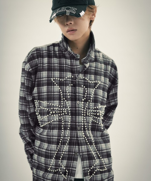 MSG（エムエスジー）の「パールクロスL/Sチェックシャツ（シャツ/ブラウス・メンズ・レッド/ブラック・M/L/XL）」の10枚目の写真
