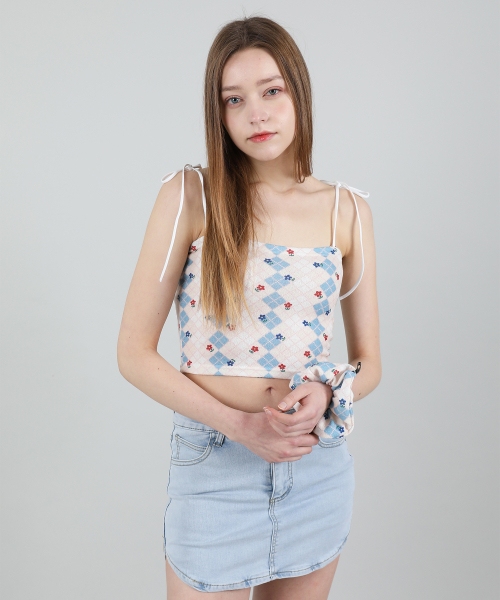 CATTLINE(カトリン)の「(セット) ハイティーン ノースリーブ クロップトップ ヘアゴム (ブルー)(Tシャツ/カットソー・レディース・その他・FREE)」の10枚目の写真