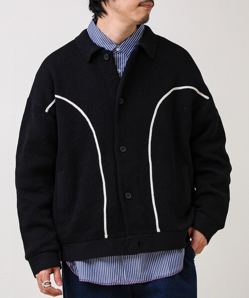 GLOSTER(グロスター)の「ウエスタンライン ニットカーディガン(カーディガン/ボレロ・メンズ・アイボリー/グリーン/ブラック・S/M/L)」の2枚目の写真