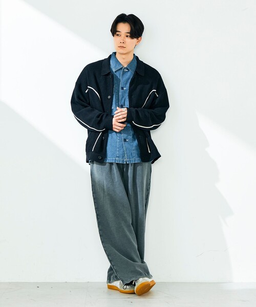 GLOSTER(グロスター)の「ウエスタンライン ニットカーディガン(カーディガン/ボレロ・メンズ・グリーン/アイボリー/ブラック・M/S/L)」の5枚目の写真