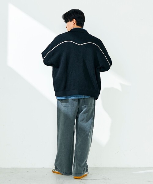 GLOSTER(グロスター)の「ウエスタンライン ニットカーディガン(カーディガン/ボレロ・メンズ・グリーン/アイボリー/ブラック・M/S/L)」の6枚目の写真