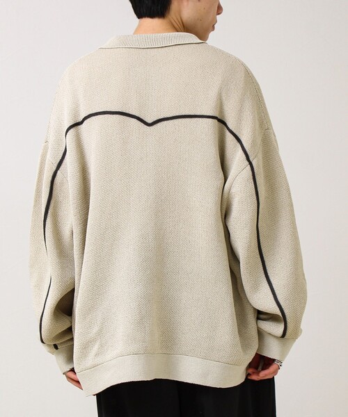 GLOSTER(グロスター)の「ウエスタンライン ニットカーディガン(カーディガン/ボレロ・メンズ・アイボリー/グリーン/ブラック・S/M/L)」の10枚目の写真