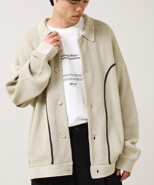 GLOSTER(グロスター)の「ウエスタンライン ニットカーディガン(カーディガン/ボレロ・メンズ・アイボリー/グリーン/ブラック・S/M/L)」の11枚目の写真