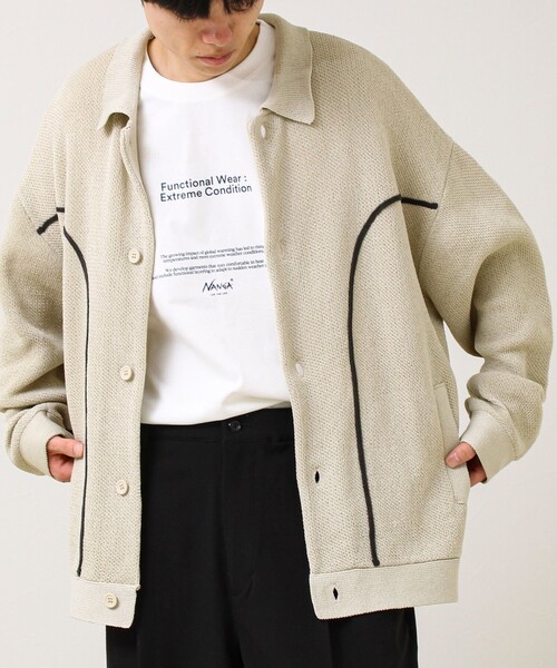 GLOSTER(グロスター)の「ウエスタンライン ニットカーディガン(カーディガン/ボレロ・メンズ・アイボリー/グリーン/ブラック・S/M/L)」の12枚目の写真