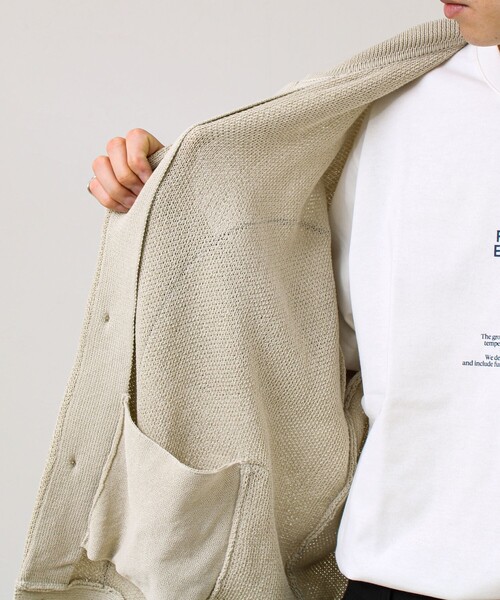 GLOSTER(グロスター)の「ウエスタンライン ニットカーディガン(カーディガン/ボレロ・メンズ・アイボリー/グリーン/ブラック・S/M/L)」の13枚目の写真