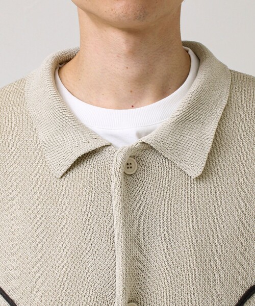 GLOSTER(グロスター)の「ウエスタンライン ニットカーディガン(カーディガン/ボレロ・メンズ・アイボリー/グリーン/ブラック・S/M/L)」の14枚目の写真