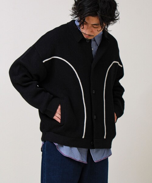 GLOSTER(グロスター)の「ウエスタンライン ニットカーディガン(カーディガン/ボレロ・メンズ・アイボリー/グリーン/ブラック・S/M/L)」の21枚目の写真