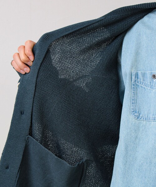 GLOSTER(グロスター)の「ウエスタンライン ニットカーディガン(カーディガン/ボレロ・メンズ・アイボリー/グリーン/ブラック・S/M/L)」の6枚目の写真