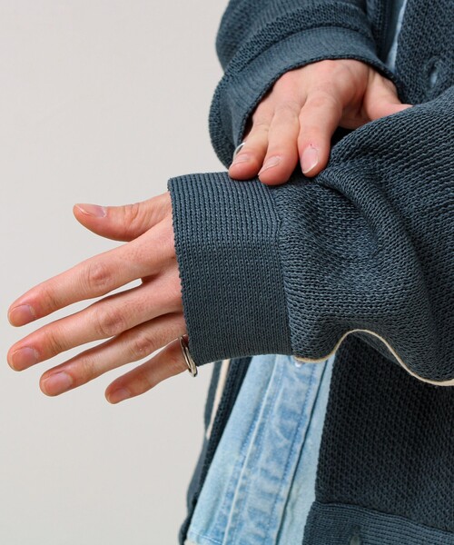 GLOSTER(グロスター)の「ウエスタンライン ニットカーディガン(カーディガン/ボレロ・メンズ・アイボリー/グリーン/ブラック・S/M/L)」の7枚目の写真