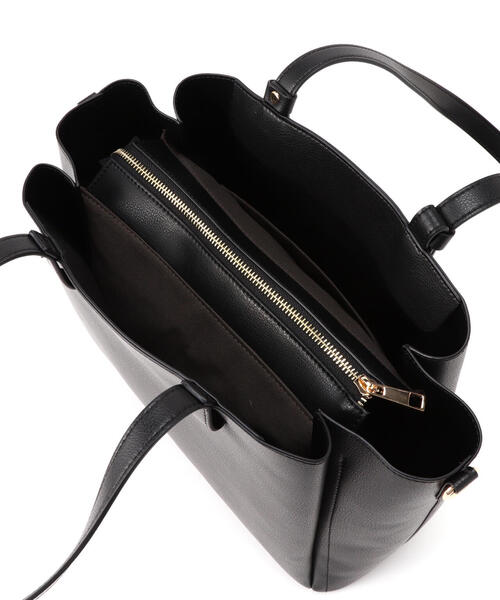 NATURAL BEAUTY BASIC(ナチュラルビューティーベーシック)の「◇ドロップリボントートバッグ(トートバッグ・レディース・ブラック/オフホワイト・フリ-)」の11枚目の写真