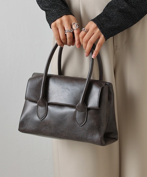 COLONY 2139（コロニートゥーワンスリーナイン）の「コンパクトフラップハンドバッグ（ハンドバッグ・レディース・ブラウン/ブラック・FREE）」の9枚目の写真