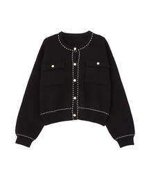N.（N. Natural Beauty Basic）（エヌエヌナチュラルビューティーベーシック）の「ステッチニットジャケット（カーディガン/ボレロ）」