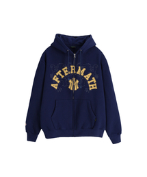 AFTERMATH（アフターマス）の「ATM LOGO ZIP HOODIE NAVY（パーカー）」