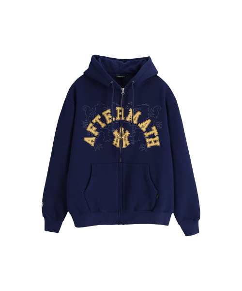 AFTERMATH（アフターマス）の「ATM LOGO ZIP HOODIE NAVY（パーカー・レディース・ネイビー・M/L/XL）」の2枚目の写真