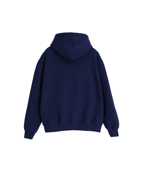 AFTERMATH（アフターマス）の「ATM LOGO ZIP HOODIE NAVY（パーカー・レディース・ネイビー・M/L/XL）」の3枚目の写真