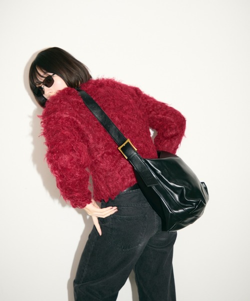 TONER（トナー）の「ワンショルダーレザーバッグ/ロゴプレート付き（ショルダーバッグ・レディース・ブラック/ブラウン/レッド・FREE）」の8枚目の写真