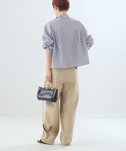 journal standard L'essage（ジャーナルスタンダードレサージュ）の「【金子綾さん着用】刺繍ショートシャツ（シャツ/ブラウス・レディース・グレー/ネイビー/ブルー系その他・FREE）」の11枚目の写真