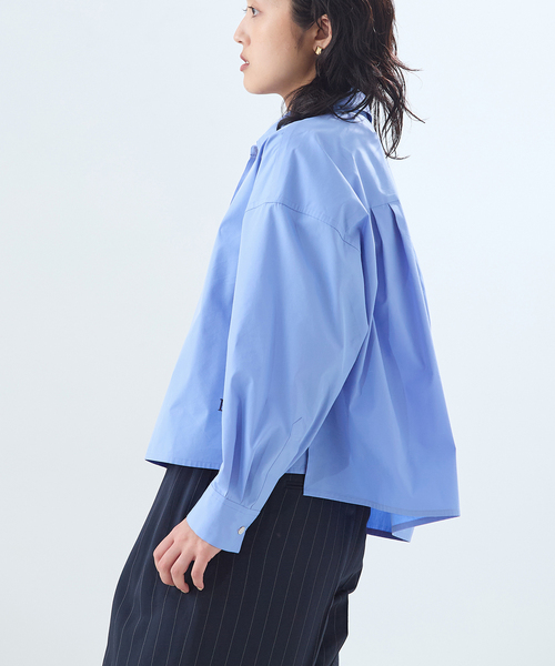 journal standard L'essage（ジャーナルスタンダードレサージュ）の「【金子綾さん着用】刺繍ショートシャツ（シャツ/ブラウス・レディース・グレー/ネイビー/ブルー系その他・FREE）」の17枚目の写真