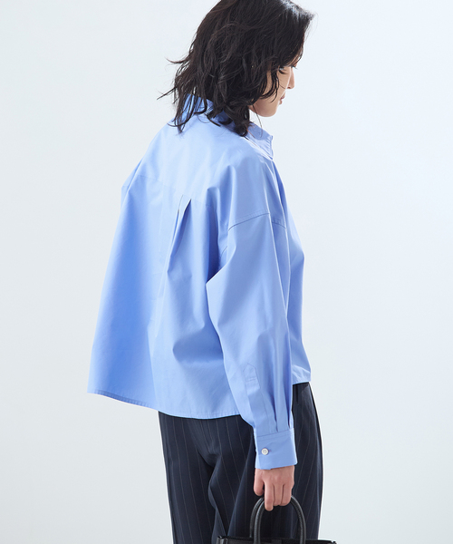 journal standard L'essage（ジャーナルスタンダードレサージュ）の「【金子綾さん着用】刺繍ショートシャツ（シャツ/ブラウス・レディース・グレー/ネイビー/ブルー系その他・FREE）」の18枚目の写真