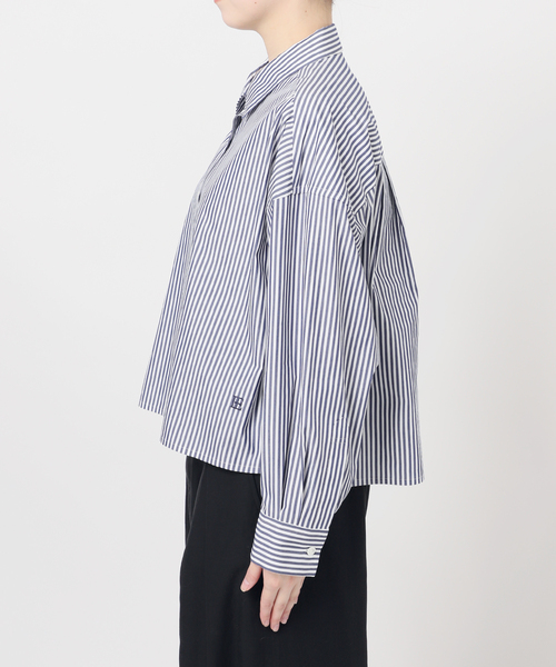 journal standard L'essage（ジャーナルスタンダードレサージュ）の「【金子綾さん着用】刺繍ショートシャツ（シャツ/ブラウス・レディース・グレー/ネイビー/ブルー系その他・FREE）」の20枚目の写真