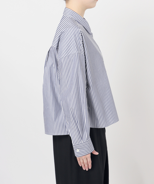 journal standard L'essage（ジャーナルスタンダードレサージュ）の「【金子綾さん着用】刺繍ショートシャツ（シャツ/ブラウス・レディース・グレー/ネイビー/ブルー系その他・FREE）」の22枚目の写真