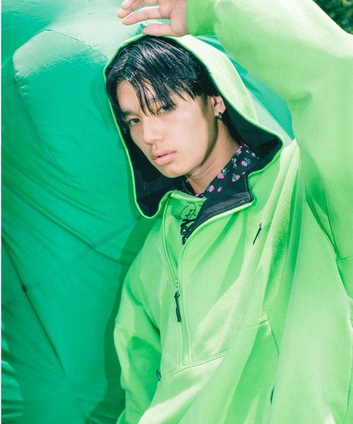 Little sunny bite(リトルサニーバイト)の「littlesunnybite/リトルサニーバイト/pocket hoodie(パーカー・レディース・ピンク/モスグリーン/ブラック・M/S)」の2枚目の写真