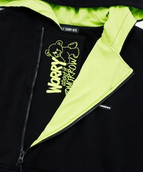 Little sunny bite(リトルサニーバイト)の「littlesunnybite/リトルサニーバイト/pocket hoodie(パーカー・レディース・ピンク/モスグリーン/ブラック・M/S)」の9枚目の写真