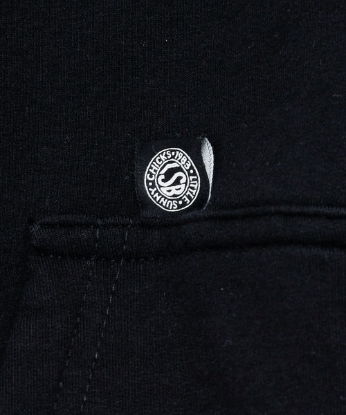 Little sunny bite(リトルサニーバイト)の「littlesunnybite/リトルサニーバイト/pocket hoodie(パーカー・レディース・ピンク/モスグリーン/ブラック・M/S)」の12枚目の写真