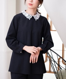 STRAWBERRY-FIELDS | ソルフェクロス_レース襟付きペプラムプルオーバー(シャツ/ブラウス)