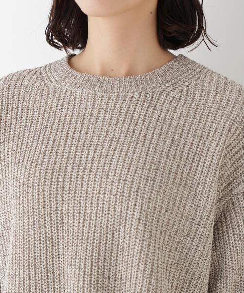 human woman(ヒューマンウーマン)の「◆ネップ入ペーパーヤーン片畦クルーネックプルオーバー(ニット/セーター・レディース・ブラウン/グレー系その他・MEDIUM)」の19枚目の写真